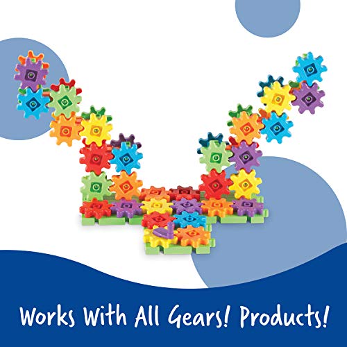 Learning Resources Gears! Gears! Gears! 100-Piece Deluxe Building Set, STEM Construction Toy Set, 100 Pieces, Ages 3+