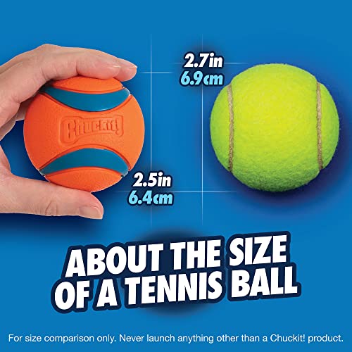 Chuckit Ultra Ball Dog Toy, Medium (2.5 Inch Diameter) Pack of 4, for breeds 20-60 lbs