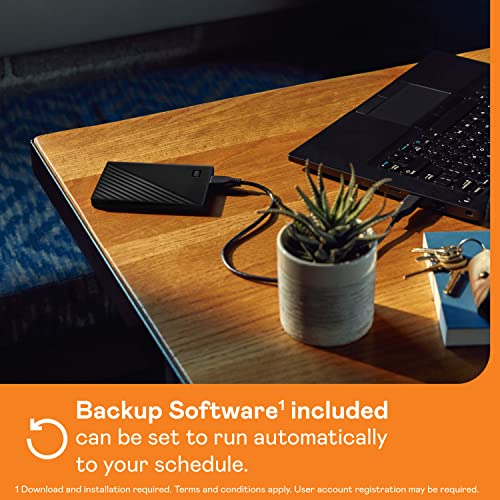 WD 1TB My Passport Portable External Hard Drive with backup software and password protection, Black - WDBYVG0010BBK-WESN
