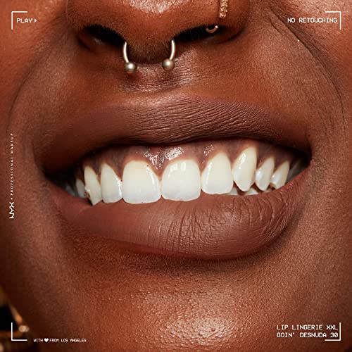 NYX PROFESSIONAL MAKEUP Lip Lingerie XXL Matte Liquid Lipstick - Goin Desnuda (Chocolate Brown)