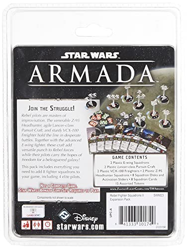 Star Wars Armada Rebel Fighter Squadrons II EXPANSION PACK | Miniatures Battle Game | Strategy Game for Adults and Teens | Ages 14+ | 2 Players | Avg. Playtime 2 Hours | Made by Fantasy Flight Games