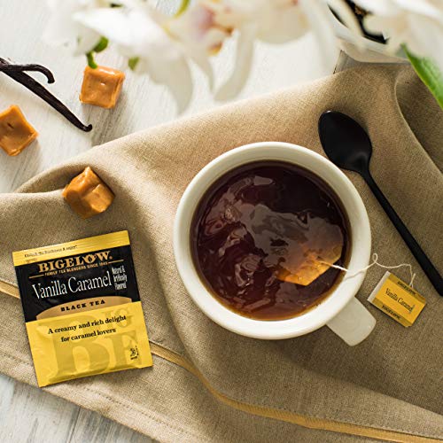 Bigelow Vanilla Caramel Black Tea, Caffeinated, 20 Count (Pack of 6), 120 Total Tea Bags