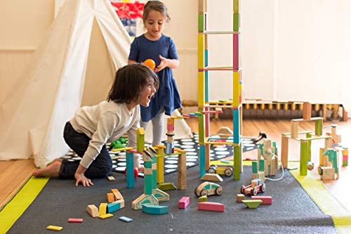 6 Piece Tegu Pocket Pouch Prism Magnetic Wooden Block Set, Nelson