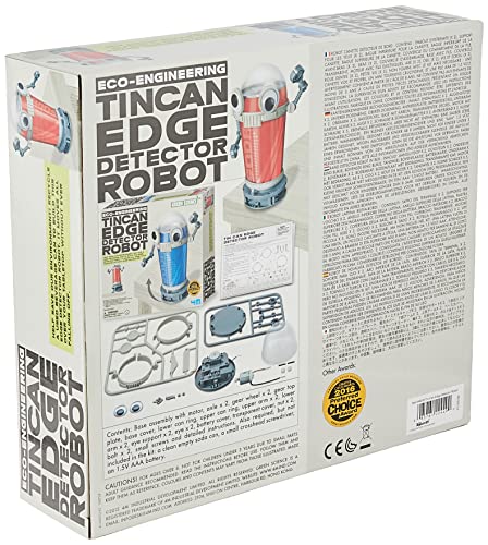 4M Tin Can Edge Detector Robot - DIY Science Construction Stem Toy For Kids and Teens