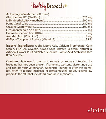 Healthy Breeds Synovial-3 Dog Hip and Joint Support Soft Chews for Alaskan Malamute - OVER 200 BREEDS - Glucosamine MSM Omega and Vitamins Supplement - Cartilage Care - 120 Ct
