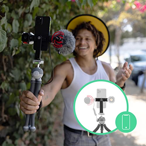 JOBY PodZilla Large Kit, Flexible Tripod with GripTight 360 Phone Mount, Phone Tripod from The Creators of GorillaPod, Compatible with iPhone, Smartphones, Action Cameras or Devices up to 2.5Kg, Grey