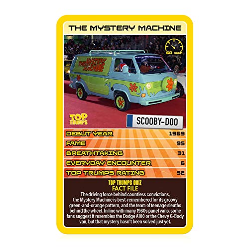 Top Trumps Famous Cars Card Game; Entertaining Educational Game for car Lovers; Features Bumblebee, Ghostbusters' Cadillac and More |Fun Family Game for Ages 6 and up