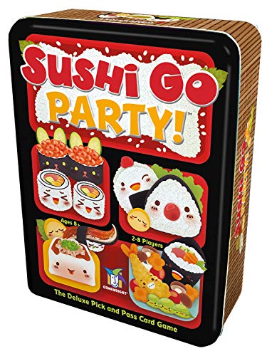 Sushi Go Party! - The Deluxe Pick and Pass Card Game by Gamewright, Multicolored