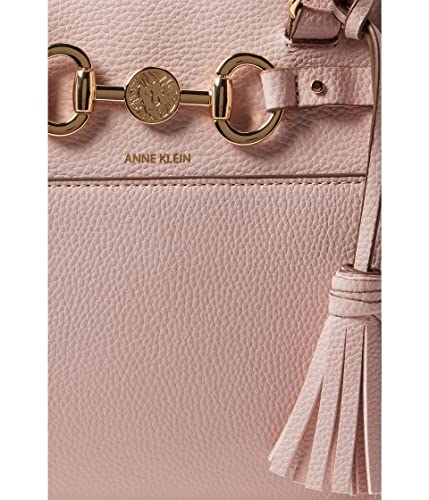 Anne Klein e/w Horsebit Satchel, Petal Pink