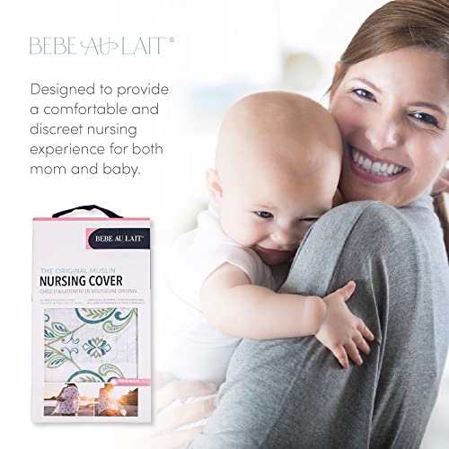 Bebe au Lait Nursing Cover, Apron, Shawl, Privacy Covers for Breast Feeding and Pumping, Breastfeeding Cover for Mom, Soft, and Breathable Muslin Cotton, Full Coverage, One Size Fits All - Isla