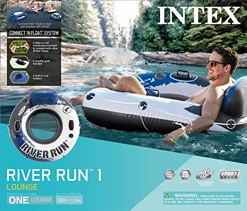 Intex River Run I Sport Lounge, Inflatable Water Float, 53' Diameter