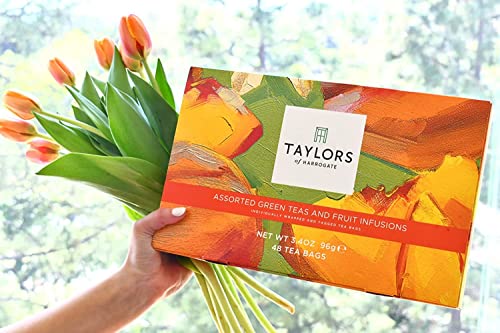 Taylors of Harrogate Green Tea and Herbal Infusions Variety Box, 48 Count