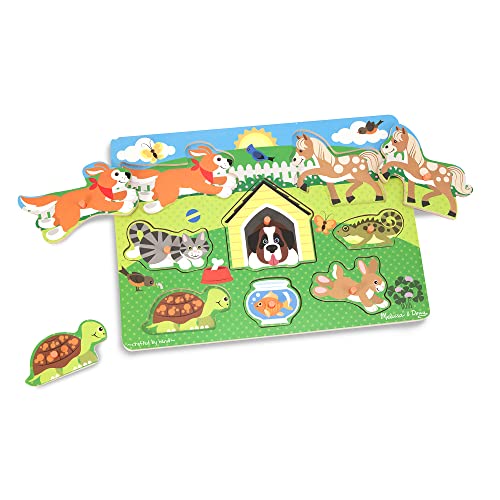 Melissa and Doug Pets Wooden Peg Puzzle (8 pcs)