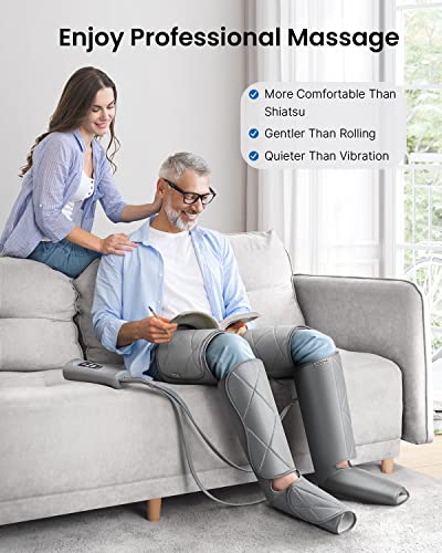 RENPHO Leg Massager for Circulation and Pain Relief, Air Compression Foot Leg Calf Thigh Massage, Helps for Reduce Swelling, 6 Modes 4 Intensities, Gifts for Mom, Dad, Women, Men