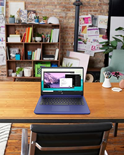 HP 14 Laptop, Intel Celeron N4020, 4 GB RAM, 64 GB Storage, 14-inch HD Touchscreen, Windows 11 Home, Thin and Portable, 4K Graphics, One Year of Microsoft 365 (14-dq0050nr, 2021, Indigo Blue)