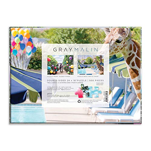 Gray Malin at The Parker Double-Sided Puzzle, 500 Pieces, 24” x 18” – Art Jigsaw Puzzle Featuring Malin’s Iconic Photography–Thick, Sturdy Pieces, Challenging Family Activity, Great Gift Idea