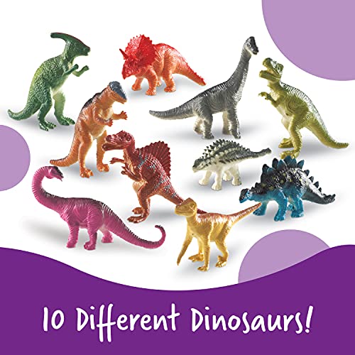 Learning Resources Dinosaur Counters - 60 Pieces, ages 3+ Dinosaur Toys, Dinosaurs for Toddlers, Dinosaurs Action Figure Toys, Kids' Play Dinosaur and Prehistoric Creature Figures