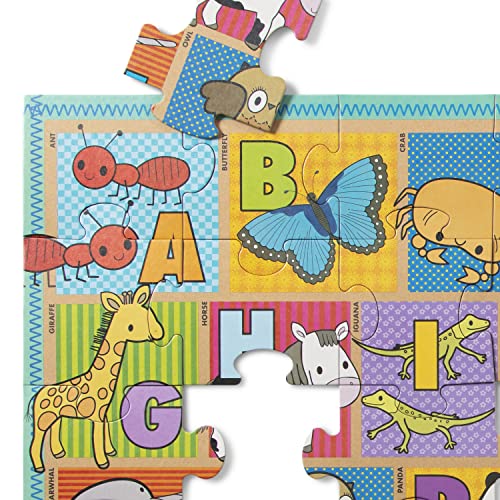 Melissa and Doug Natural Play Giant Floor Puzzle: ABC Animals (35 Pieces)
