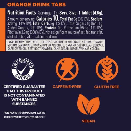 GU Energy Hydration Electrolyte Drink Tablets, Enhanced Endurance Sports Drink for Running, Cycling, Triathlon, 8-Count (96 Servings), Orange
