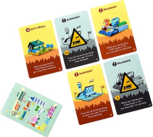 Pandasaurus Games Machi Koro The EXPANSIONS | City Building Strategy Board Game | Fast-Paced Dice Rolling Game for Adults and Kids | Ages 10+ | 2-5 Players | Average Playtime 30-45 Minutes | Made