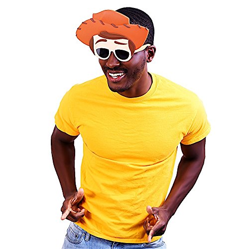 Sun-Staches Unisex Disney s Toy Story Woody Character Sunglasses Instant Costume Party Favors UV400, As Shown, One-Size US