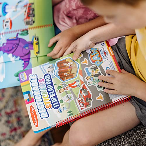 Melissa and Doug PAW Patrol Restickable Stickers Flip-Flap Pad 3-Pack – Classic Missions, Adventure Bay, Ultimate Rescue - PAW Patrol Toys, Reusable Sticker Books For Kids Ages 3+