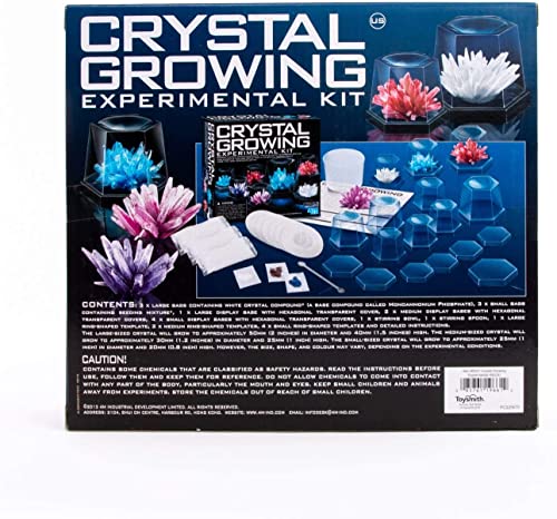 4M Crystal Growing Science Experimental Kit - 7 Crystal Science Experiments with Display Cases - Easy DIY STEM Toy Lab Experiment Specimens, Educational Gift for Kids, Teens, Boys and Girls