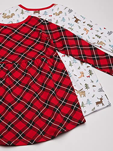 Hudson Baby Infant and Toddler Girl Cotton Dresses Woodland Friends, 5 Toddler