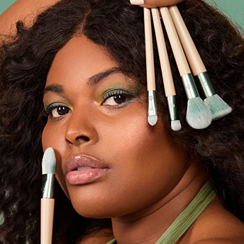 EcoTools Elements Super-Natural Face Makeup Brush Kit, For Foundation, Bronzer, Blush, and Eye Makeup, Works Best With Liquid, Cream, and Powder Products, Limited Edition, 5 Piece Set