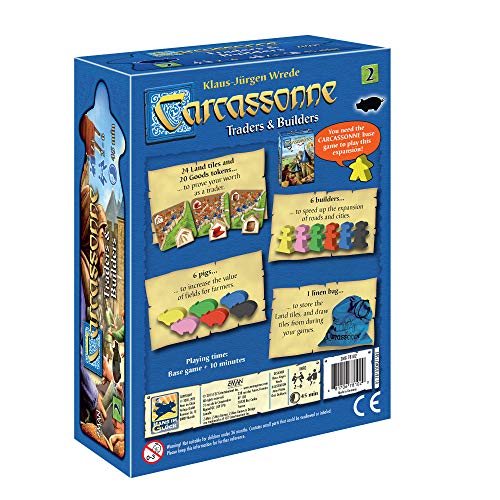 Carcassonne Traders and Builders Board Game EXPANSION 2 | Family Board Game | Board Game for Adults and Family | Strategy Board Game | Medieval Adventure Board Game | 2-6 Players | Made by Z-Man Games