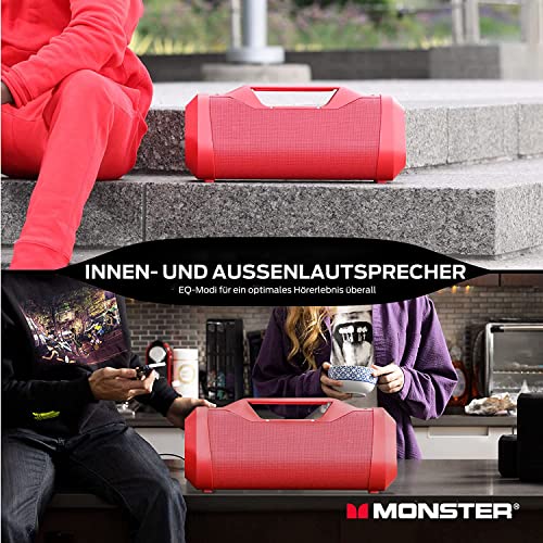 Monster Blaster 3.0 Portable Speaker, 120W Wireless Bluetooth Speaker, IPX5 Rechargeable Waterproof Bluetooth Speaker with USB Charge Out and Aux Input
