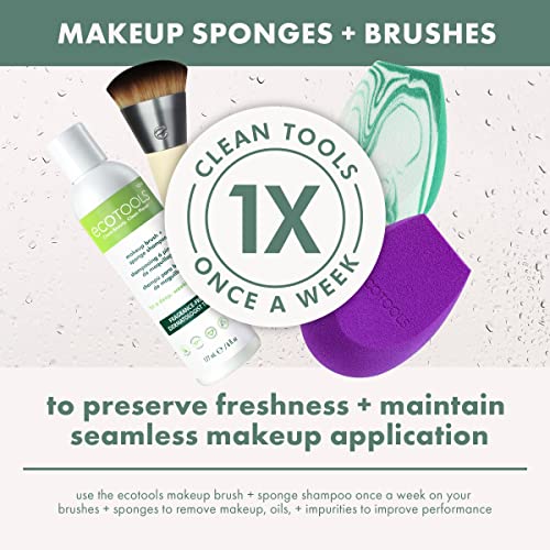 EcoTools Elements Super-Natural Face Makeup Brush Kit, For Foundation, Bronzer, Blush, and Eye Makeup, Works Best With Liquid, Cream, and Powder Products, Limited Edition, 5 Piece Set