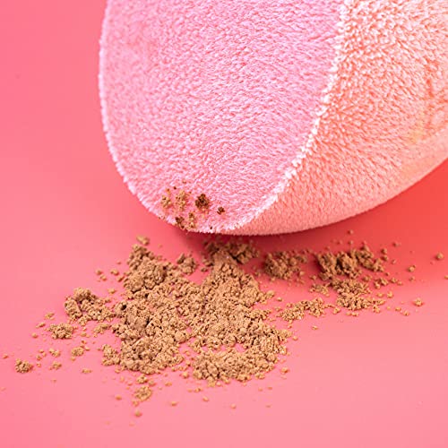 Real Techniques Miracle Powder Sponge, Makeup Blending Sponge For Powder Products, Set Makeup For Natural Finish and Cloud Skin, Buildable Coverage, Velvet Material, Packaging May Vary, 2 Count