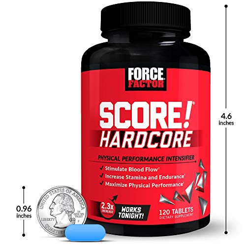 SCORE!,2-Pack,Hardcore Nitric Oxide Booster Supplement for Men with L-Citrulline,Yohimbe,Black Maca and B Vitamins to Boost Nitric Oxide,Increase Stamina,Maximize Physical Performance,240 Tablets