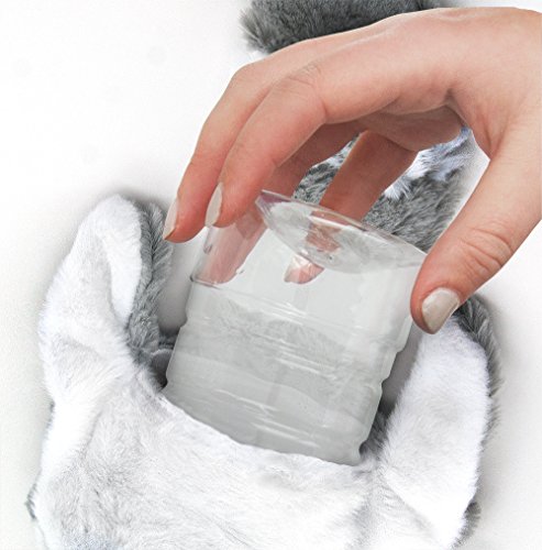 Best Pet Supplies 2-in-1 Stuffless Squeaky Dog Toys with Soft, Durable Fabric for Small, Medium, and Large Pets, No Stuffing for Indoor Play, Holds a Plastic Bottle - Raccoon, Large