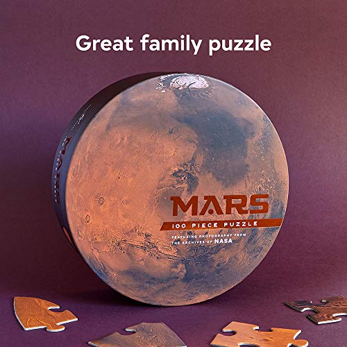 Chronicle Books Mars 100 Piece Puzzle: Featuring Photography from The Archives of NASA (Shaped Space Puzzle, Photography Puzzles, NASA Puzzle, Solar System Puzzle)