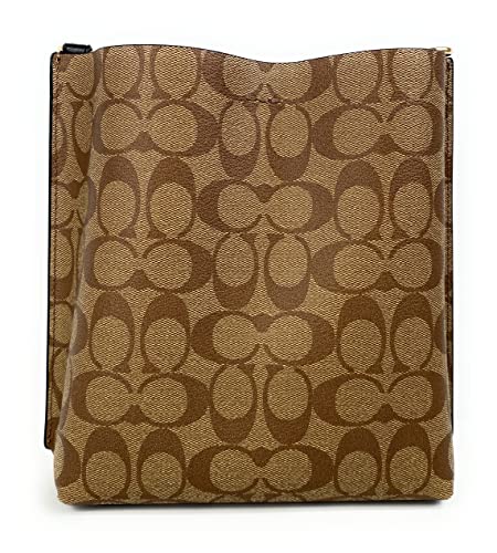 Coach Mollie Bucket Bag 22 in Signature Canvas (Khaki/Black)