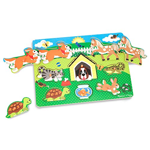 Melissa and Doug Pets Wooden Peg Puzzle (8 pcs)