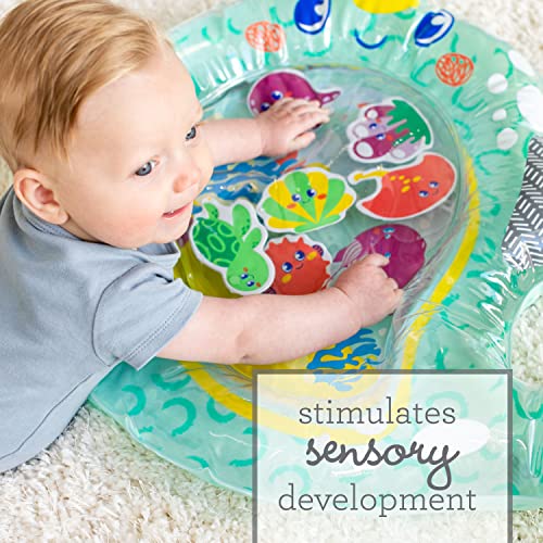 Infantino Wee Wild Ones Pat and Play Water Mat - Narwhal Themed Water mat for Infants and Older Babies, for Tummy time and Sensory Play