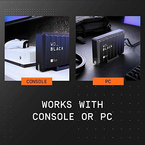 WD_BLACK 8TB D10 Game Drive - Portable External Hard Drive HDD Compatible with Playstation, Xbox, PC, and Mac - WDBA3P0080HBK-NESN