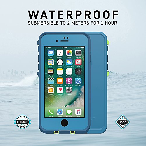 LifeProof FRĒ SERIES Waterproof Case for iPhone SE (2nd gen - 2020) and iPhone 8/7 (NOT PLUS) - Retail Packaging - BANZAI (COWABUNGA/WAVE CRASH/LONGBOARD)