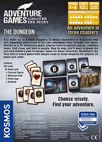 Adventure Games: The Dungeon - A Kosmos Game from Thames and Kosmos | Collaborative, Replayable Storytelling Gaming Experience for 2 To 4 Players Ages 12+