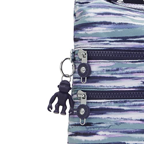 Kipling Women’s Alvar Crossbody, Super Light, Durable Messenger, Nylon Shoulder Bag, Brush Stripes