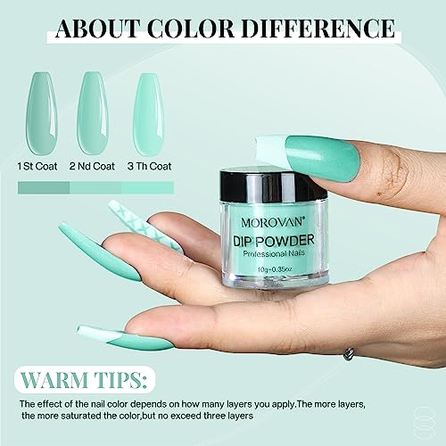 Morovan Dip Powder Nail Kit - 8 Colors Nail Dip Powder Kit With Nail Drill All In One Dip Nails Powder Starter Kit With Dip Powder Liquid Set Base and Top Coat Dipping Powder Nail Kit Salon DIY at Home