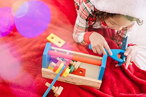 Melissa and Doug Take-Along Tool Kit Wooden Construction Toy (24 pcs)