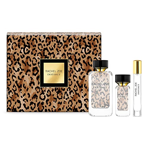 RACHEL ZOE Instinct Set Eau de Parfum Sprays, Perfectly Balanced Feminine Perfume for Women, Lasting Signature Designer Scent, Complete Set, 3 Piece