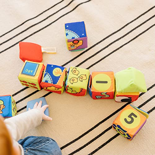 Melissa and Doug K's Kids Match and Build Soft Blocks Set For Toddlers, Building Blocks, Sensory Baby Stacking Toys