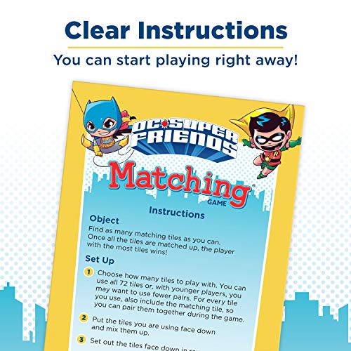 Wonder Forge DC Super Friends Matching Game for Boys and Girls Age 3 and Up - A Fun and Fast Super Hero Memory Game You Can Play Over and Over