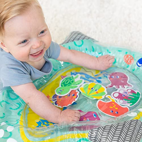 Infantino Wee Wild Ones Pat and Play Water Mat - Narwhal Themed Water mat for Infants and Older Babies, for Tummy time and Sensory Play