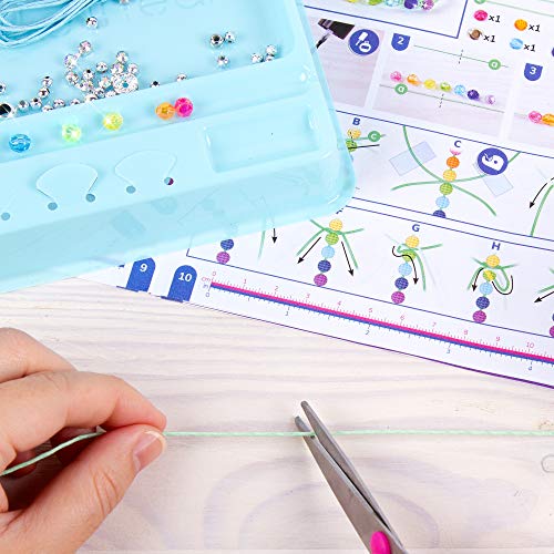 Make It Real: Rainbow Bling Bracelets Kit - Create 5 Unique Cord Charm Bracelets, 82 Pieces, Includes Play Tray, All-in-One, DIY Kit, Tweens and Girls, Arts and Crafts, Kids Ages 8+
